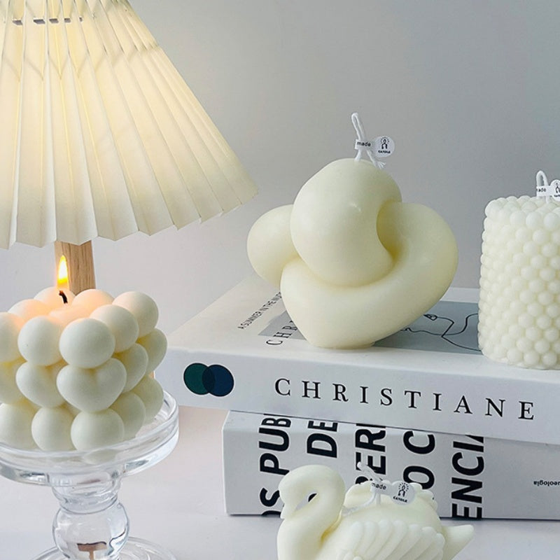 Bougie blanche d'aromathérapie