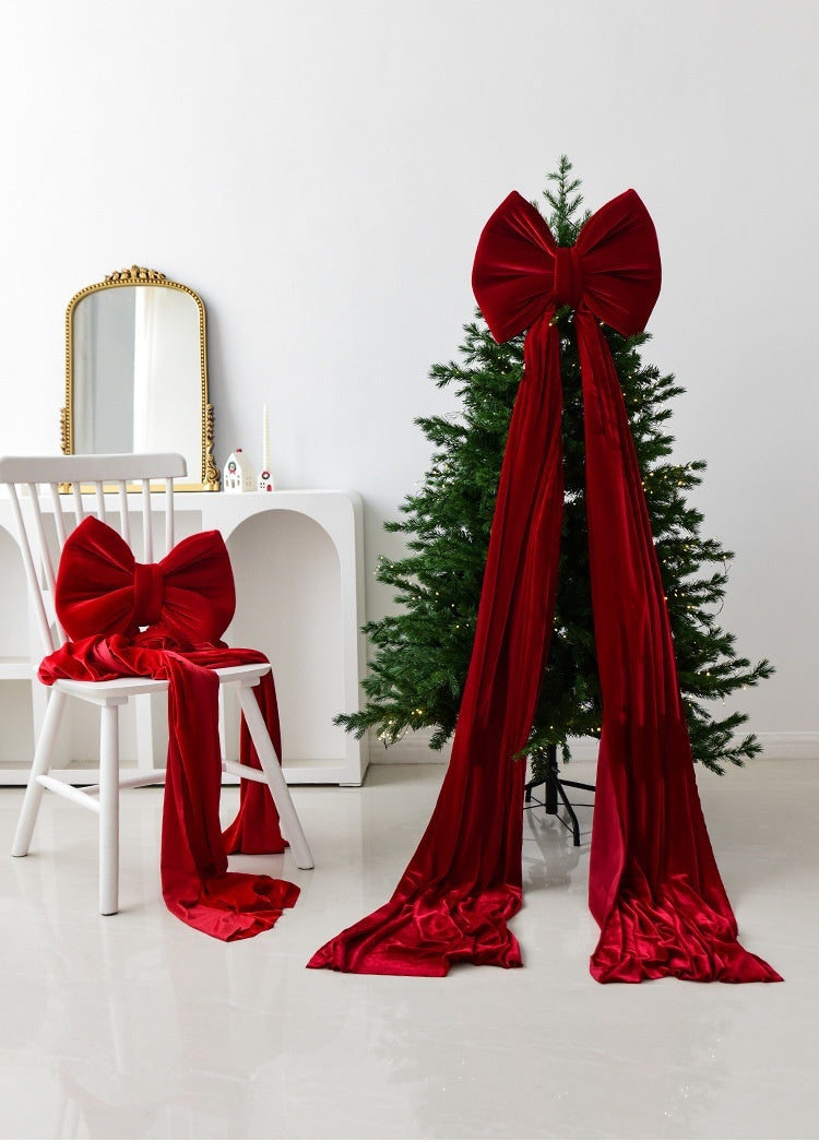 Grand nœud décoratif en velours