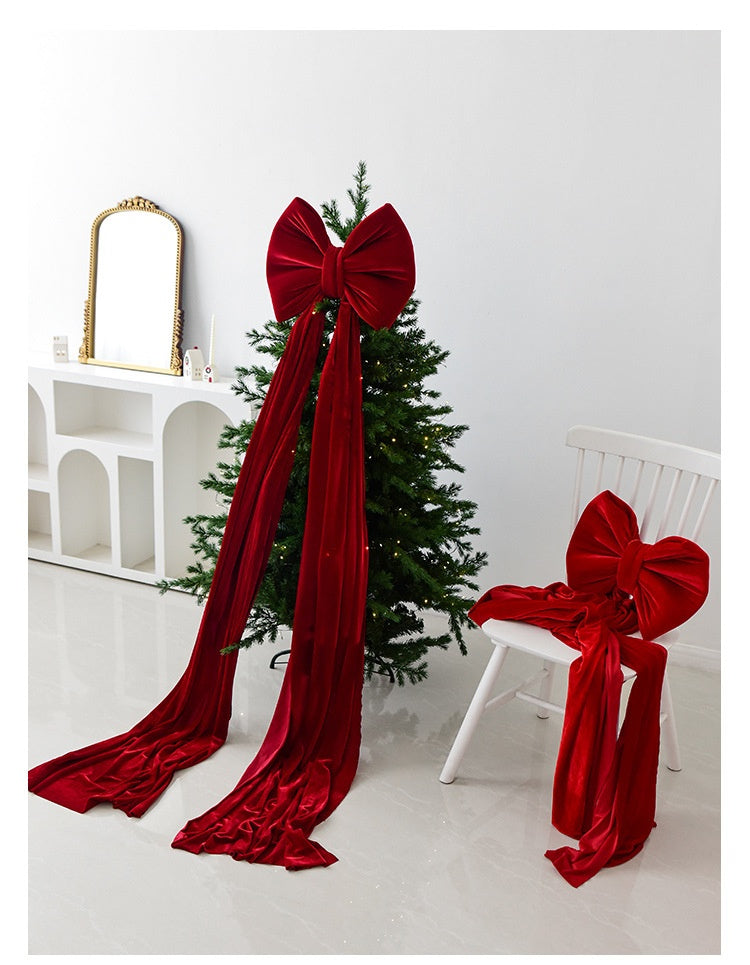 Grand nœud décoratif en velours